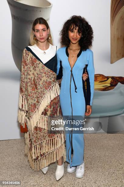 Irina Lakicevic and Fenn O'Meally attend the Loewe Craft Prize 2018 at The Design Museum on May 3, 2018 in London, England.