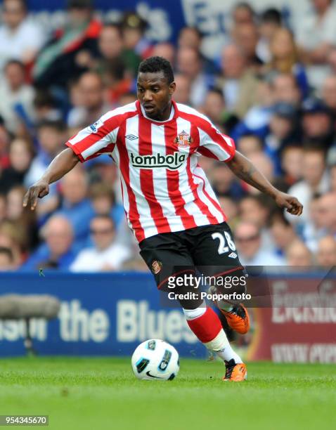 Stephane Sessegnon of Sunderland in action during the Barclays Premier League match between Birmingham City and Sunderland at St Andrew's on April...