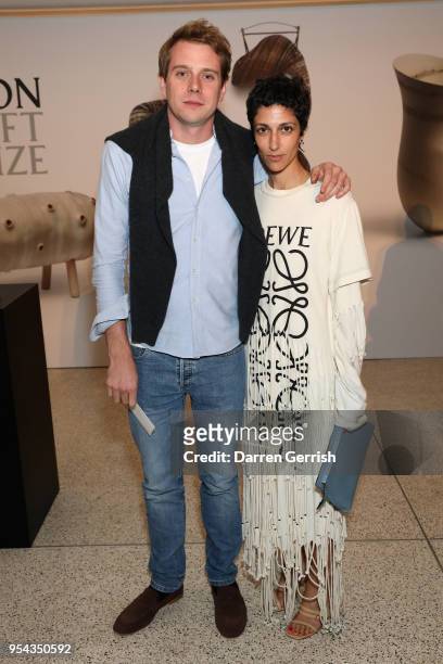 Jonathan Anderson and Yasmin Sewell attend the Loewe Craft Prize 2018 at The Design Museum on May 3, 2018 in London, England.