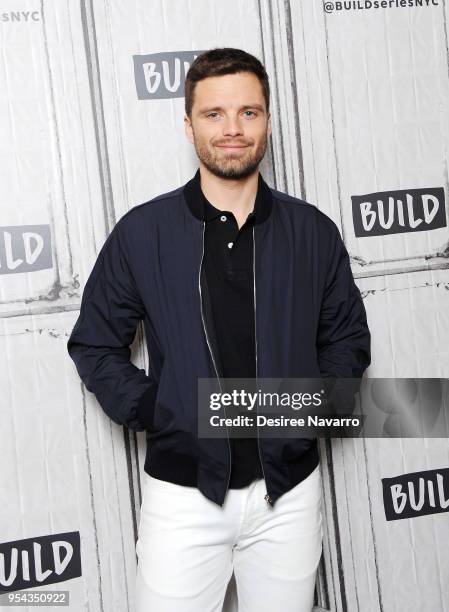 Actor Sebastian Stan attends Build Series to discuss 'Avengers: Infinity War' at Build Studio on May 3, 2018 in New York City.