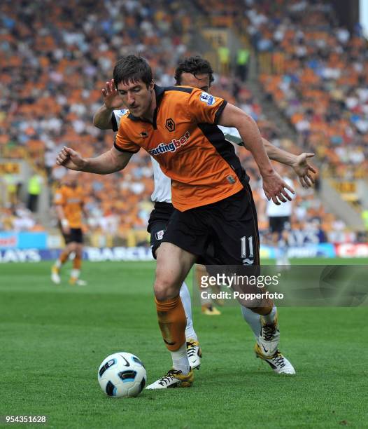 Stephen Ward of Wolverhampton Wanderers in action during the Barclays Premier League match between Wolverhampton Wanderers and Fulham at Molineux on...