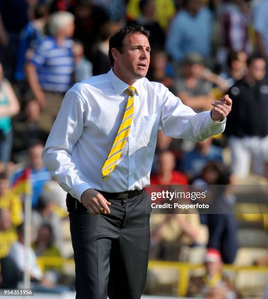 Watford manager Malky Mackay during the npower Championship match between Watford and Queens Park Rangers at Vicarage Road on April 30, 2011 in...