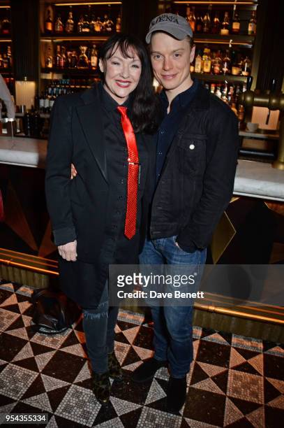 Cast members Frances Barber and Freddie Fox attend the press night after party for "An Ideal Husband" at the Smith & Wollensky on May 3, 2018 in...