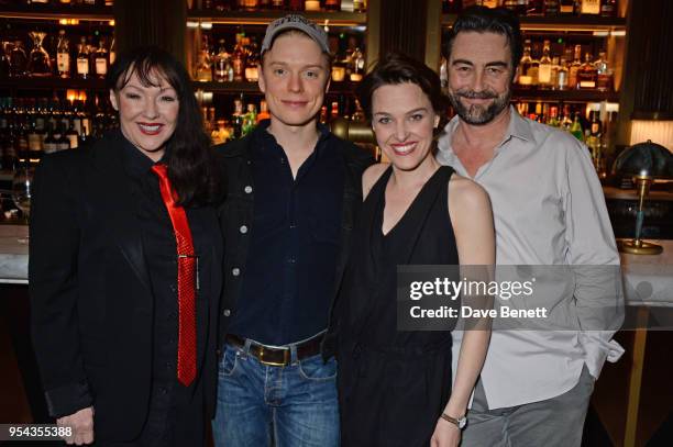 Frances Barber, Freddie Fox, Sally Bretton and Nathaniel Parker attend the press night after party for "An Ideal Husband" at the Smith & Wollensky on...