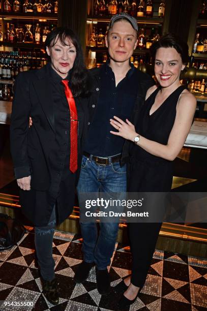 Cast members Frances Barber, Freddie Fox and Sally Bretton attend the press night after party for "An Ideal Husband" at the Smith & Wollensky on May...