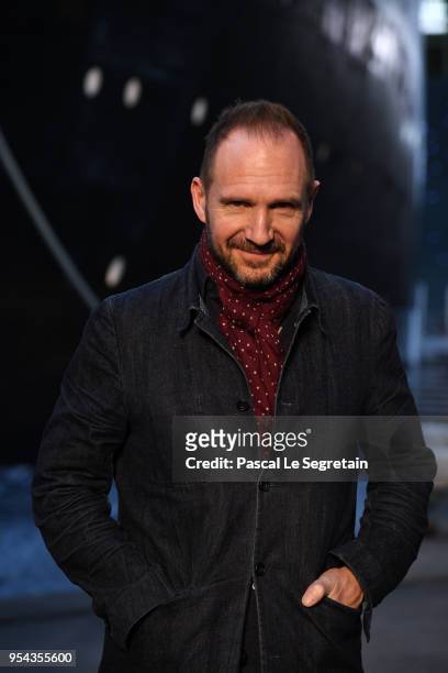 Ralph Fiennes attends the Chanel Cruise 2018/2019 Collection at Le Grand Palais on May 3, 2018 in Paris, France.