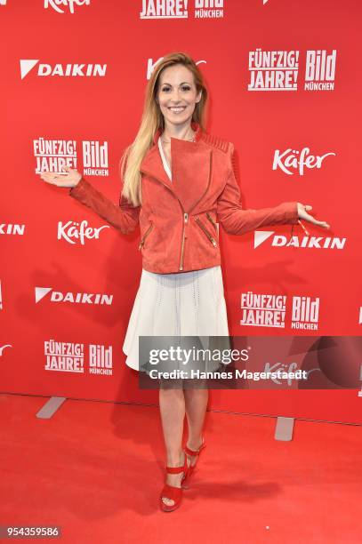 Andrea Kaiser attends the BILD Muenchen Newspaper 50th anniversary party at MTTC IPHITOS on May 3, 2018 in Munich, Germany.