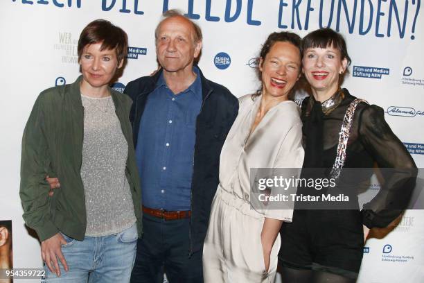 Kerstin Polte, Karl Kranzkowski, Sabine Timoteo and Meret Becker during the 'Wer hat eigentlich die Liebe erfunden?' premiere on May 3, 2018 in...