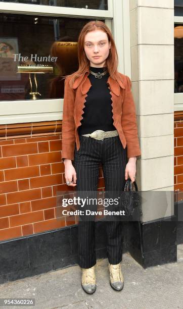 Georgie Hobday attends the Hunter x All Points East Festival kick-off party on May 3, 2018 in London, England.