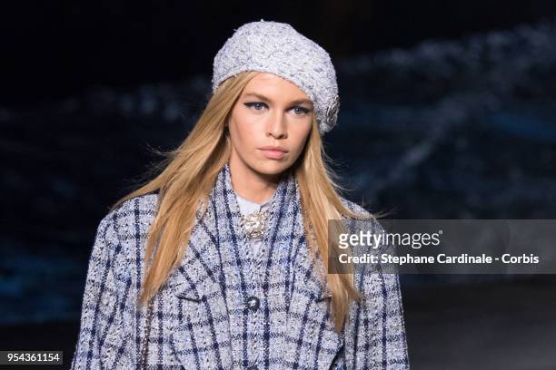 Stella Maxwell walks the runway during the Chanel Cruise 2018/2019 Collection at Le Grand Palais on May 3, 2018 in Paris, France.
