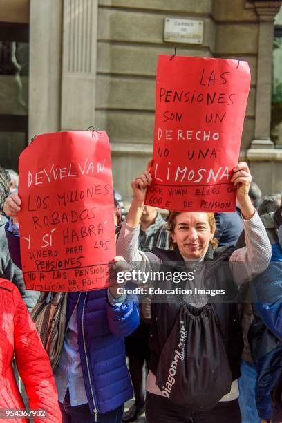 Pensioners and young people from all around Spain took part in a nationwide demonstration to protest the government's plan to only increase their...