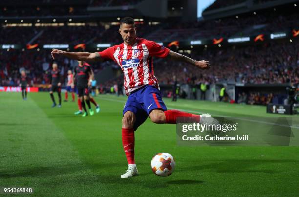 Vitolo of Atletico Madrid during the UEFA Europa League Semi Final second leg match between Atletico Madrid and Arsenal FC at Estadio Wanda...