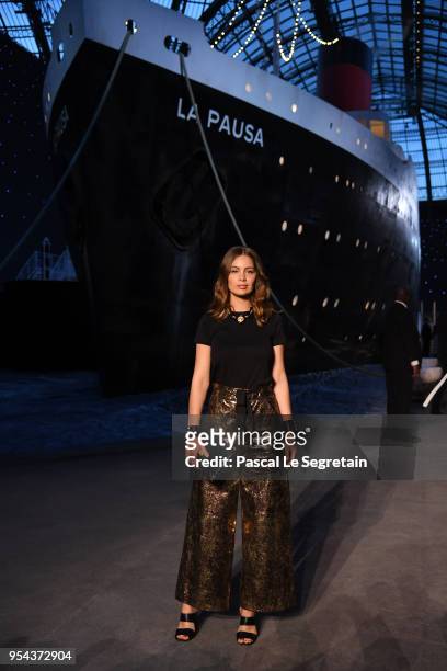 Marie Ange Casta attends the Chanel Cruise 2018/2019 Collection at Le Grand Palais on May 3, 2018 in Paris, France.