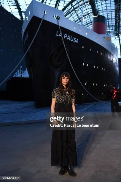 Astrid Berges attends the Chanel Cruise 2018/2019 Collection at Le Grand Palais on May 3, 2018 in Paris, France.