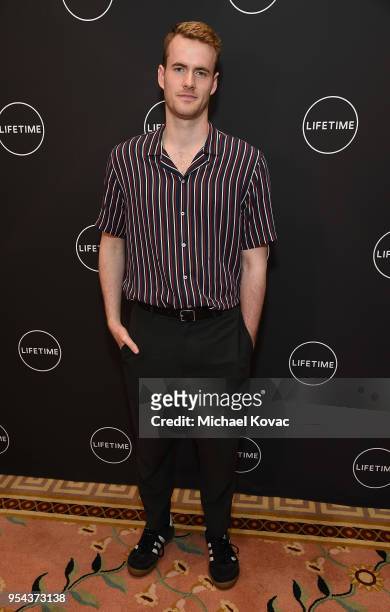 Actor Murray Fraser arrives at Lifetime's afternoon tea in celebration of the premiere of the upcoming movie, "Harry & Meghan: A Royal Romance" at...