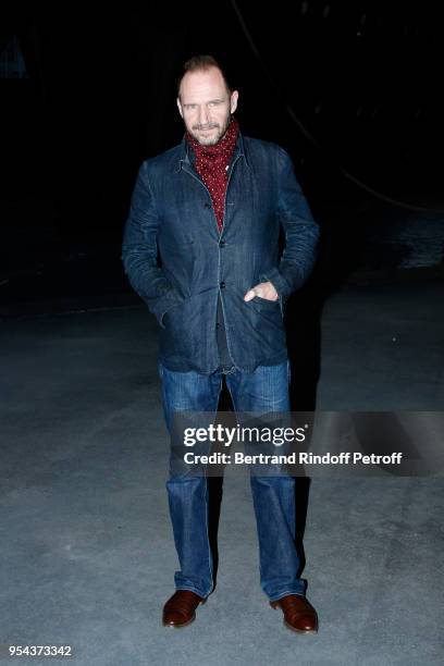 Actor Ralph Fiennes attends the Chanel Cruise 2018/2019 Collection : Photocall, at Le Grand Palais on May 3, 2018 in Paris, France.