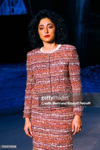 Actress Golshifteh Farahani attends the Chanel Cruise 2018/2019 Collection : Photocall, at Le Grand Palais on May 3, 2018 in Paris, France.