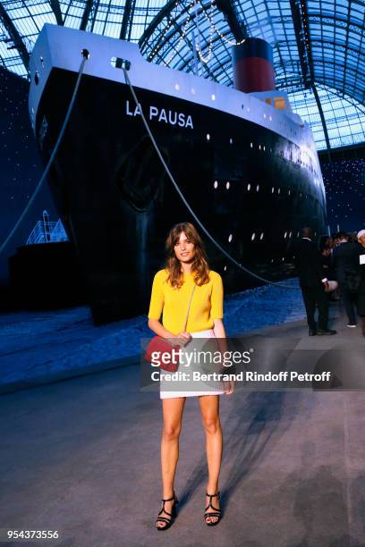 Alma Jodorowsky attends the Chanel Cruise 2018/2019 Collection : Photocall, at Le Grand Palais on May 3, 2018 in Paris, France.