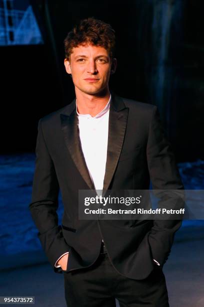 Actor Niels Schneider attends the Chanel Cruise 2018/2019 Collection : Photocall, at Le Grand Palais on May 3, 2018 in Paris, France.