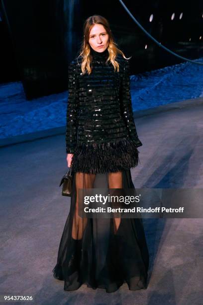 Actress Christa Theret attends the Chanel Cruise 2018/2019 Collection : Photocall, at Le Grand Palais on May 3, 2018 in Paris, France.