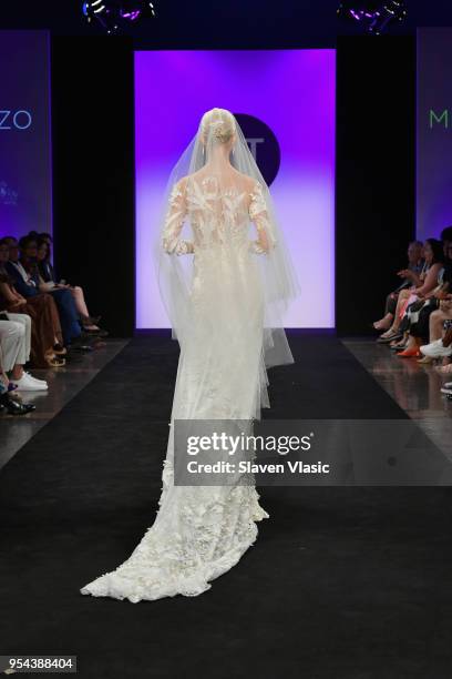 Model walks the runway during the 2018 Future Of Fashion Runway Show at The Fashion Institute of Technology on May 3, 2018 in New York City.