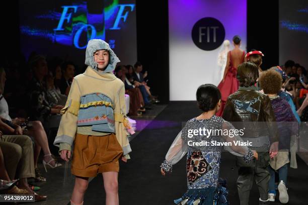 Models walk the runway during the 2018 Future Of Fashion Runway Show at The Fashion Institute of Technology on May 3, 2018 in New York City.