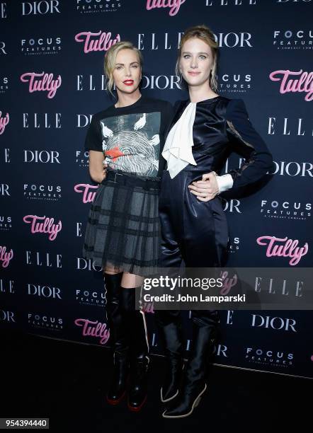 Charlize Theron and Mackenzie Davis attend "Tully" special screening at the Whitby Hotel on May 3, 2018 in New York City.