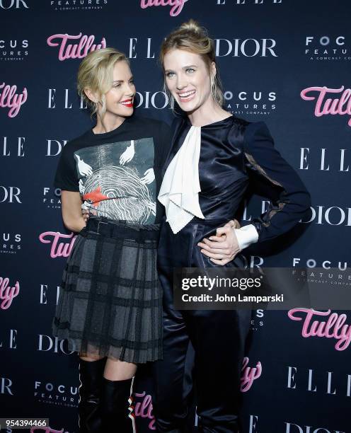 Charlize Theron and Mackenzie Davis attend "Tully" special screening at the Whitby Hotel on May 3, 2018 in New York City.