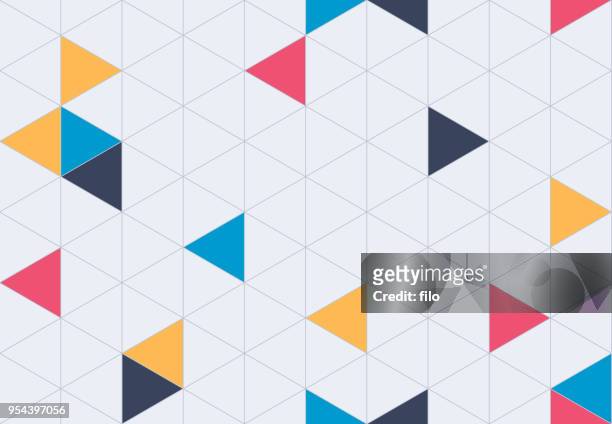 seamless geometric grid pattern background - triangle pattern stock illustrations