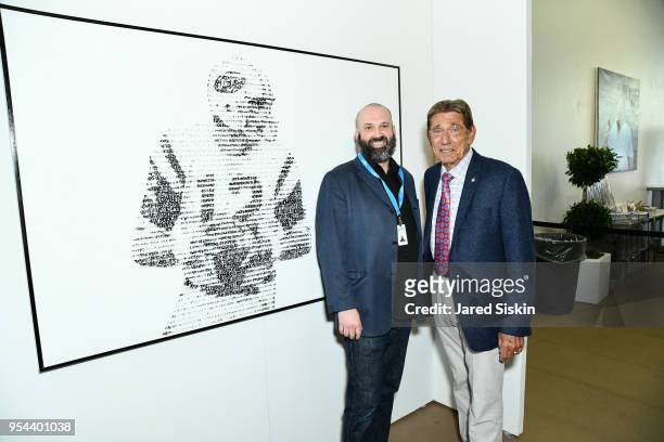 David Hollier and Joe Namath attend Art New York on May 3, 2018 at Pier 94 in New York City.