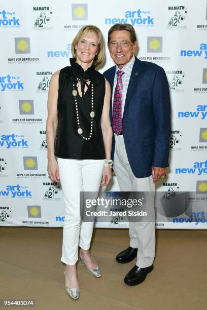 Louisa Benton and Joe Namath attend Art New York on May 3, 2018 at Pier 94 in New York City. Photo by Jared Siskin/Patrick McMullan via Getty Images)