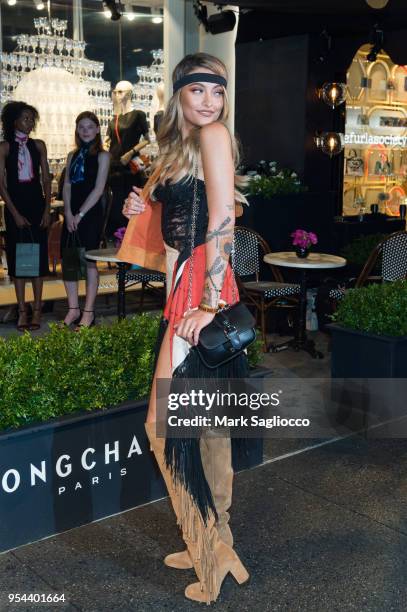 Actress Paris Jackson attends the Longchamp Opening at Longchamp Fifth Avenue on May 3, 2018 in New York City.