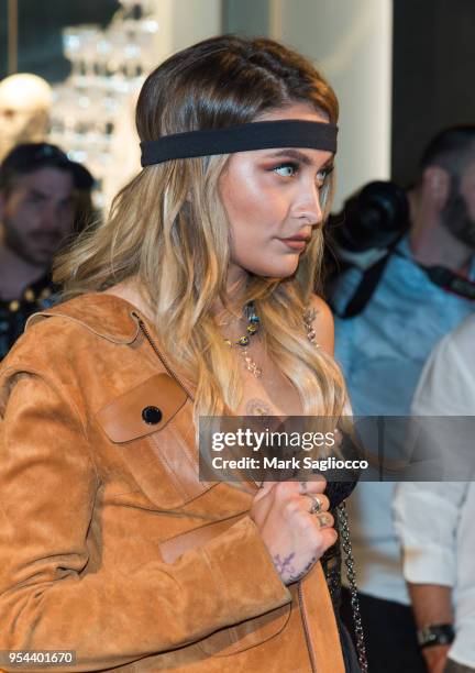 Actress Paris Jackson attends the Longchamp Opening at Longchamp Fifth Avenue on May 3, 2018 in New York City.