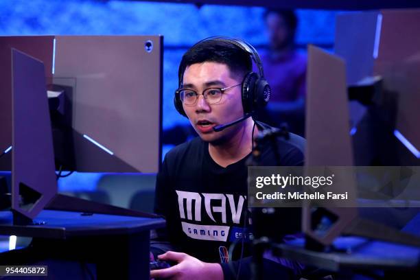 Devillon of Mavs Gaming against Heat Check Gaming during the NBA 2K League Tip Off Tournament on May 3, 2018 at Brooklyn Studios in Long Island City,...