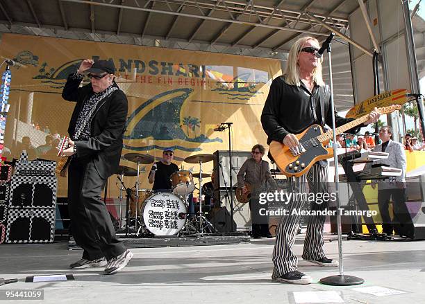 Rick Neilsen and Robon Zander perform at the Miami Dolphins game at Landshark Stadium on December 27, 2009 in Miami, Florida.