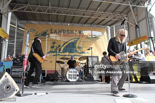 Rick Neilsen and Robon Zander perform at the Miami Dolphins game at Landshark Stadium on December 27, 2009 in Miami, Florida.