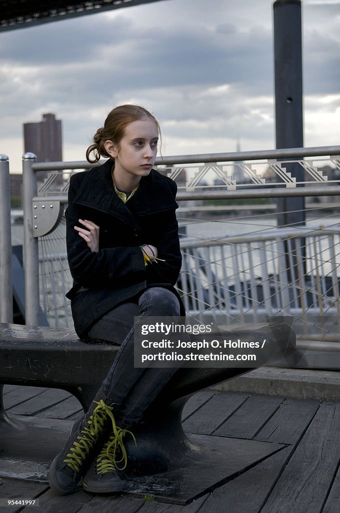 A Teenage Girl Under the Brooklyn Bridge