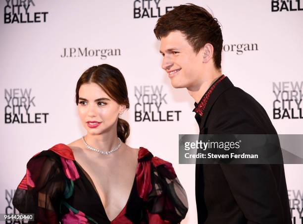 Violetta Komyshan and Ansel Elgort attend New York City Ballet 2018 Spring Gala at Lincoln Center on May 3, 2018 in New York City.