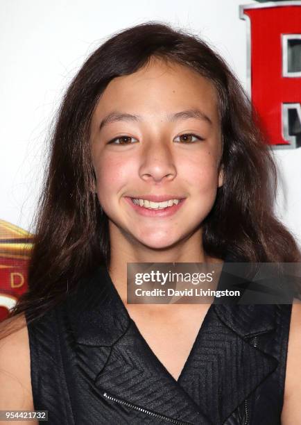 Actress Aubrey Anderson-Emmons attends the Los Angeles premiere of "School of Rock" The Musical at the Pantages Theatre on May 3, 2018 in Hollywood,...