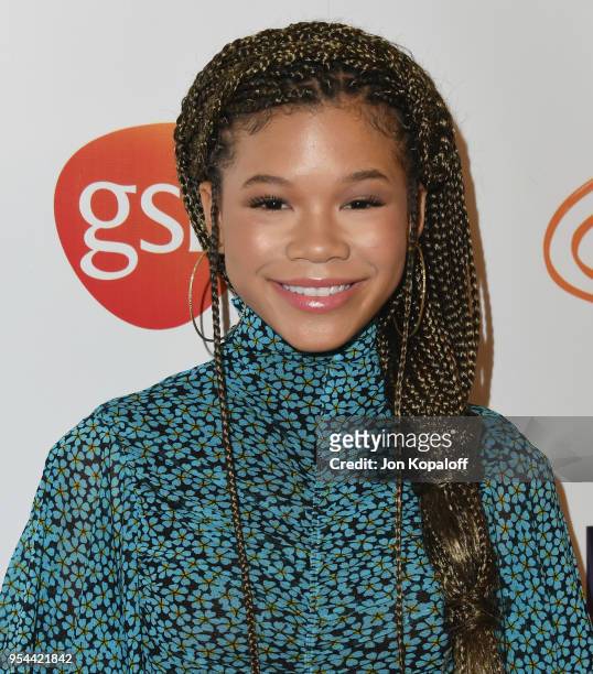Storm Reid attends the Lupus LA's 2018 Orange Ball at the Beverly Wilshire Four Seasons Hotel on May 3, 2018 in Beverly Hills, California.
