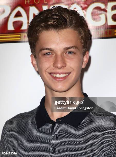 Actor Jacob Hopkins attends the Los Angeles premiere of "School of Rock" The Musical at the Pantages Theatre on May 3, 2018 in Hollywood, California.