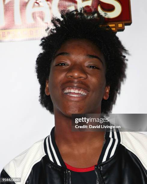 Actor Jaheem Toombs attends the Los Angeles premiere of "School of Rock" The Musical at the Pantages Theatre on May 3, 2018 in Hollywood, California.