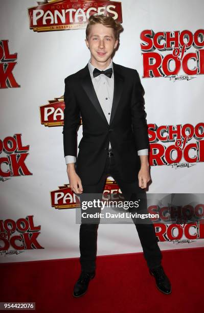 Actor Joey Luthman attends the Los Angeles premiere of "School of Rock" The Musical at the Pantages Theatre on May 3, 2018 in Hollywood, California.