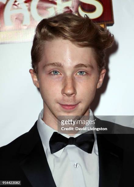 Actor Joey Luthman attends the Los Angeles premiere of "School of Rock" The Musical at the Pantages Theatre on May 3, 2018 in Hollywood, California.