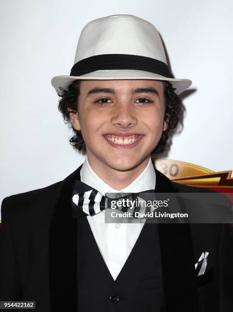 Actor Hunter Payton attends the Los Angeles premiere of "School of Rock" The Musical at the Pantages Theatre on May 3, 2018 in Hollywood, California.