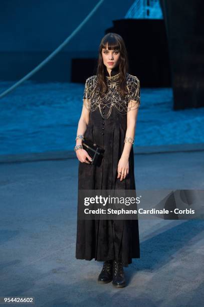 Astrid Berges-Frisbey attends the Chanel Cruise 2018/2019 Collection at Le Grand Palais on May 3, 2018 in Paris, France.