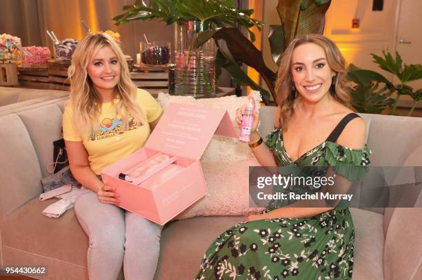 Kirbie Johnson and Danielle Macaluso attend a 'Girls' Night In' hosted by Mandy Moore and Garnier at Hills Penthouse on May 3, 2018 in West...