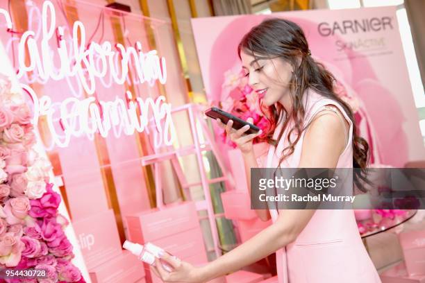 Valeria Navarro attends a 'Girls' Night In' hosted by Mandy Moore and Garnier at Hills Penthouse on May 3, 2018 in West Hollywood, California.