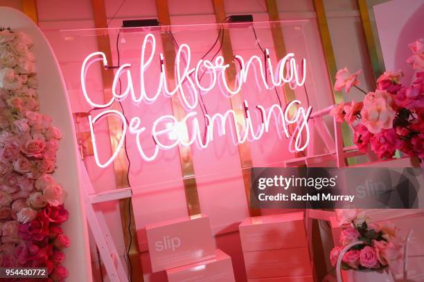 General view of the atmosphere during a 'Girls' Night In' hosted by Mandy Moore and Garnier at Hills Penthouse on May 3, 2018 in West Hollywood,...