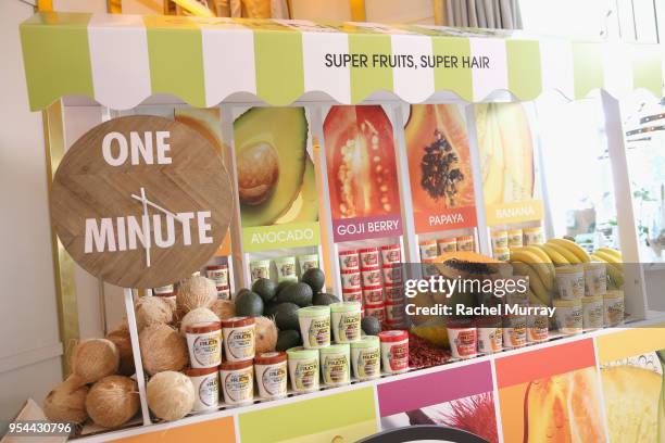 General view of the atmosphere during a 'Girls' Night In' hosted by Mandy Moore and Garnier at Hills Penthouse on May 3, 2018 in West Hollywood,...